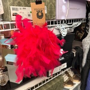 Vibrant Red Feathered Accessory